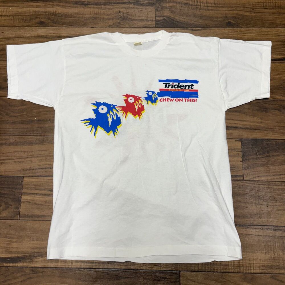 Vintage MTV Beach Trident Promo T Shirt Mens Size XL Screen Stars USA